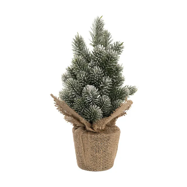Real Touch Snow Pine Mini Table Top Tree White (31cmH)