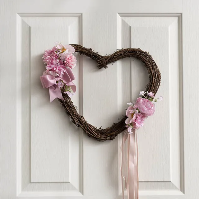 Grapevine Heart Rattan Wreath Brown (30cmD)