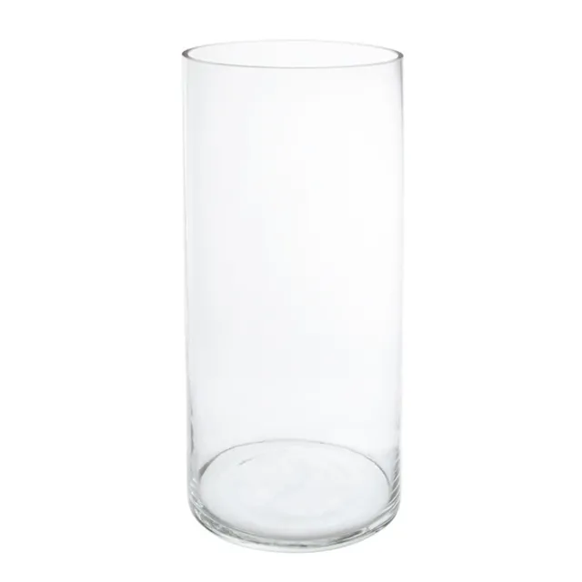 Glass Cylinder Vase Clear (20Dx40cmH)