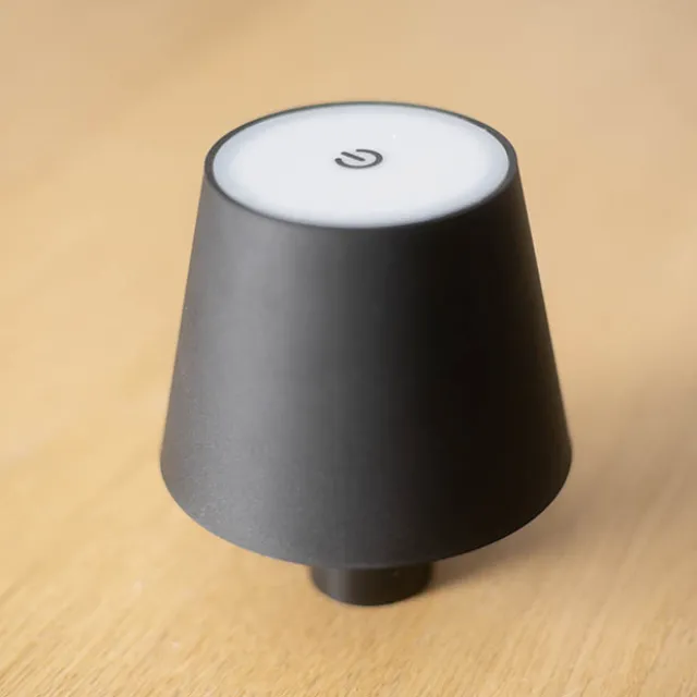 Wireless LED Bottle Lamp Black (11x13.5cmH)