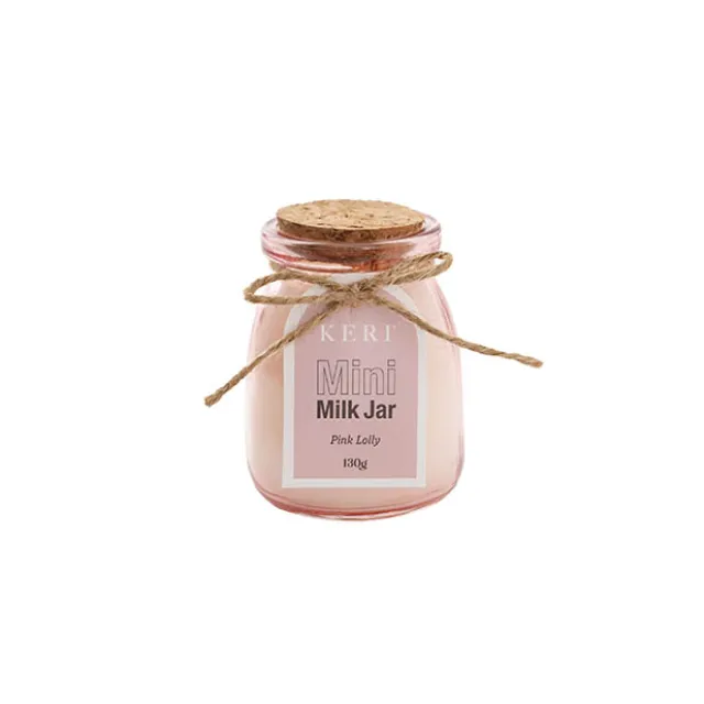 Scented Candle Milk Jar Pink Lolly (130g)