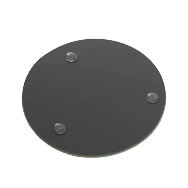 Round Mirror Glass Bevelled Plate Pack 4 Gold (10cmD)