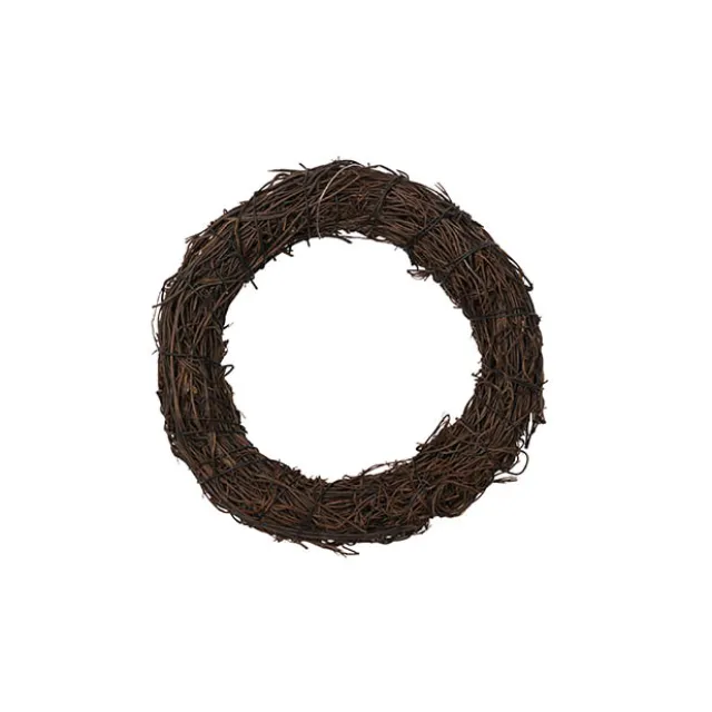 Rattan Base Wreath Brown (30cmD)