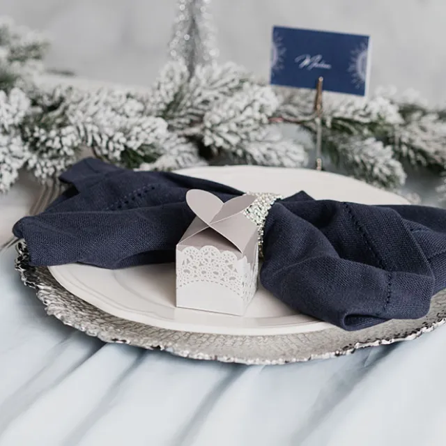 Bomboniere Chocolate Modern Box Silver Pack 20 (45x45x55mmH)