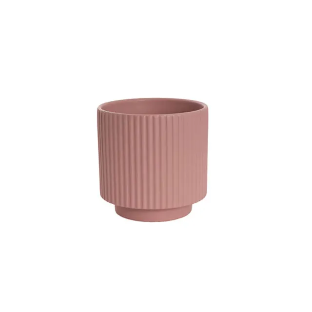 Ceramic Mykonos Muse Vase Matte Blush Pink (11.5x11.5cmH)