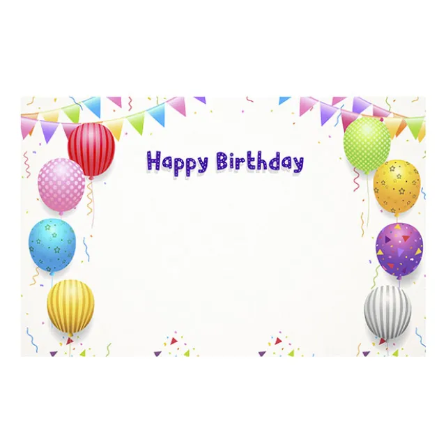 Cards White Birthday Balloon Garland (10x6.5cmH) Pack 50