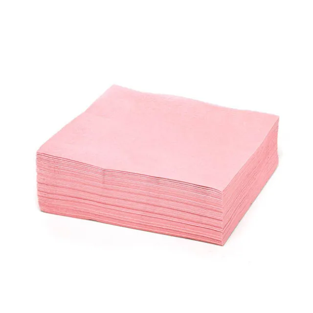 Lunch Paper Napkin 2Ply Pack 50 Soft Pink (30x30cm)