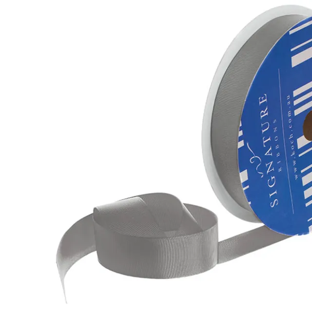 Bulk Grosgrain Ribbon Plain Charcoal (25mmx50m)