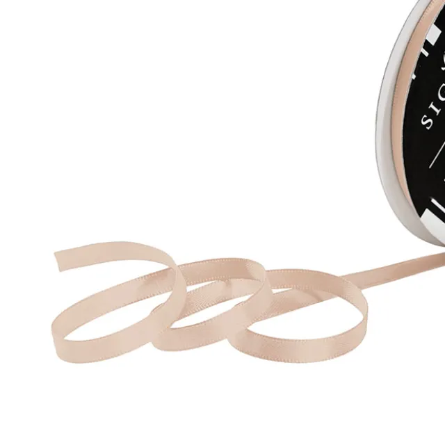 Ribbon Satin Deluxe Double Faced Rose Gold (6mmx25m)