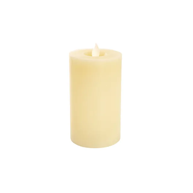 Wax LED Swing Flickering Pillar Candle Ivory (7.5Dx13.5cmH)