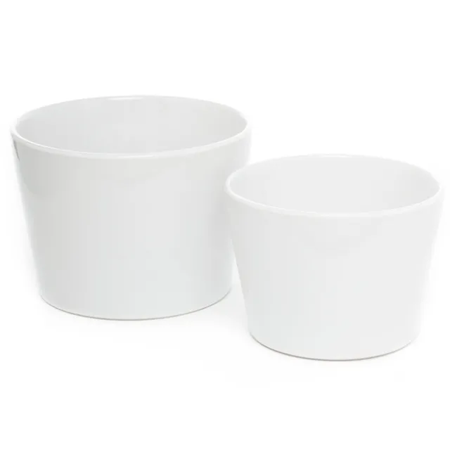 Ceramic Bondi Conical Tapered Set 2 White (23Dx16cmH)