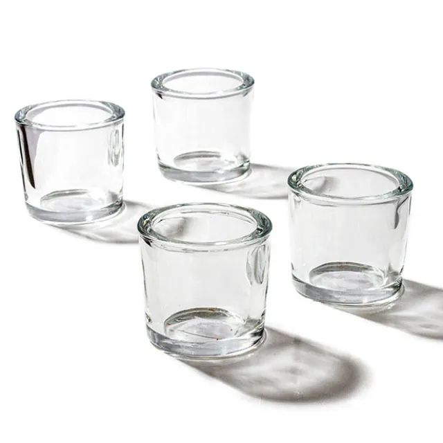 Glass Tealight Candle Holder Classic Premium Clear 6.3x6cmH