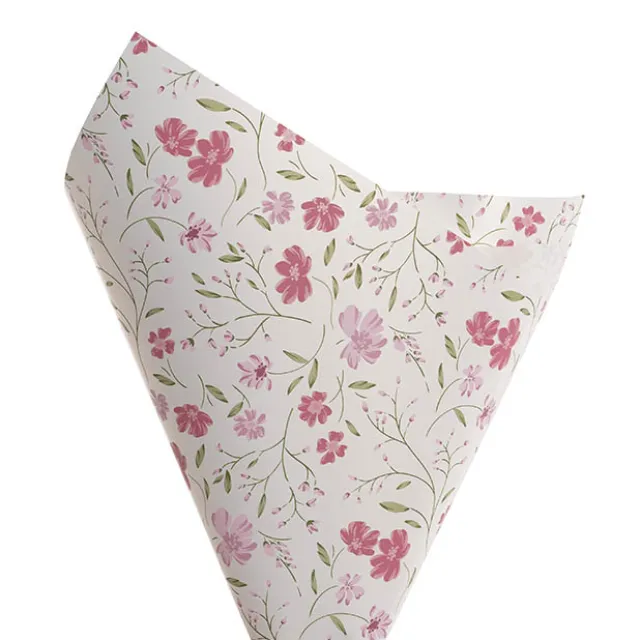 Cello Regal 65mic Delightful Flowers Pink Pack 100 (50x70cm)