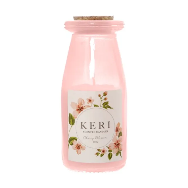 Scented Milk Jar Candle Melody Cherry Blossom 90g 6x12.5cmH