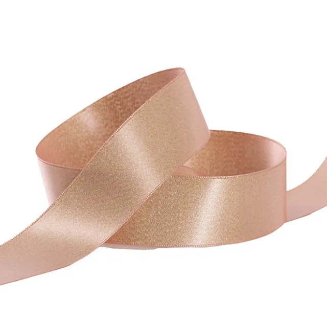 Ribbon Double Face Satin Shimmer Soft Pink (38mmx20m)