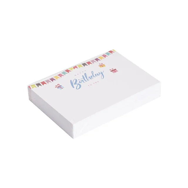 Cards White Happy Birthday to You Bunting (10x6.5cmH) Pk 50