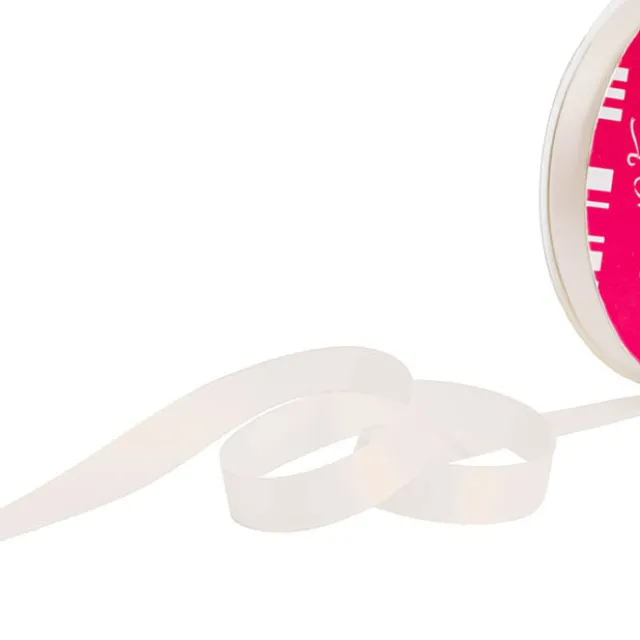 Bulk Ribbon Single Face Satin Bridal White (15mmx50m)