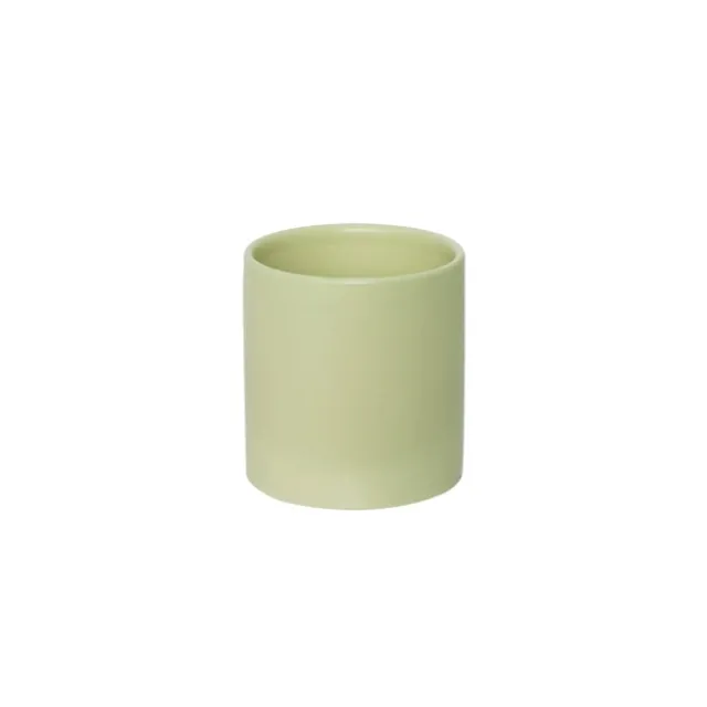 Ceramic Cylinder Pot Satin Matte Sage (10.5x10.5cmH)