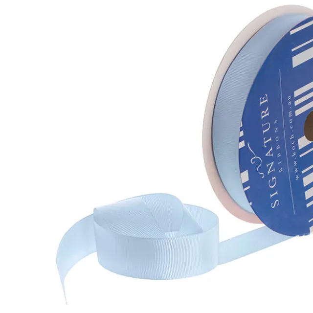 Bulk Grosgrain Ribbon Plain Baby Blue (25mmx50m)