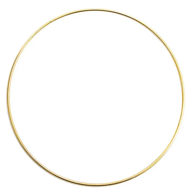 Floral Metal Hoop Ring Gold (35cmD)