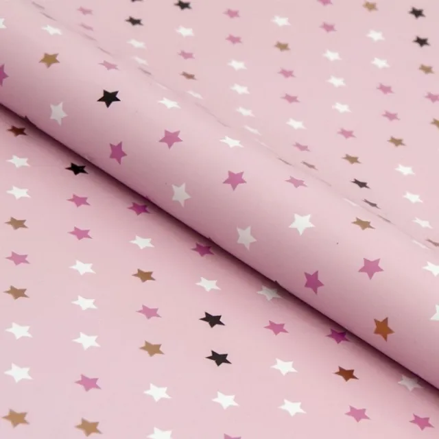 Gift Wrapping Paper Handi Roll Gloss Star Pink (70cmx10m)