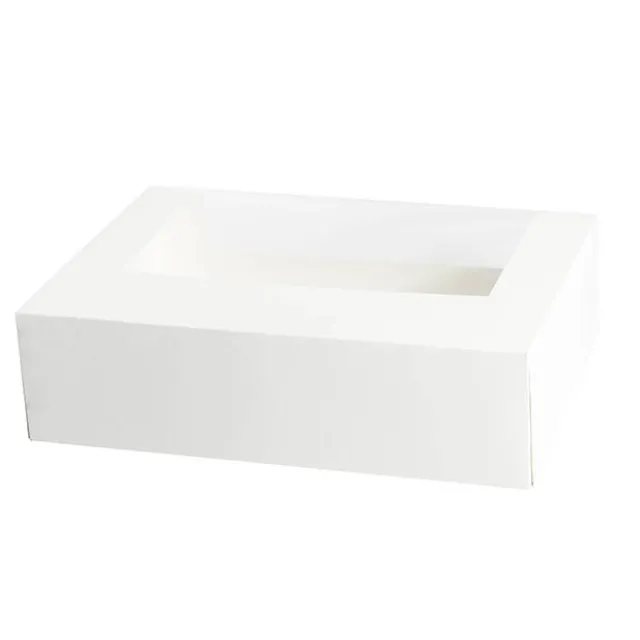 Patisserie Window Box 12 Cupcakes White (360x255x100mmH)