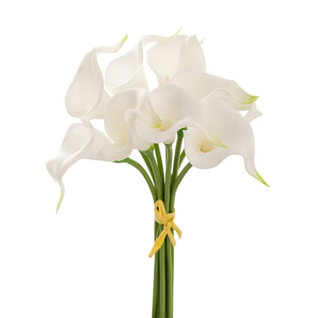 Calla Lily Mini Bouquet Real Touch White (9 Flowers 35cmST)