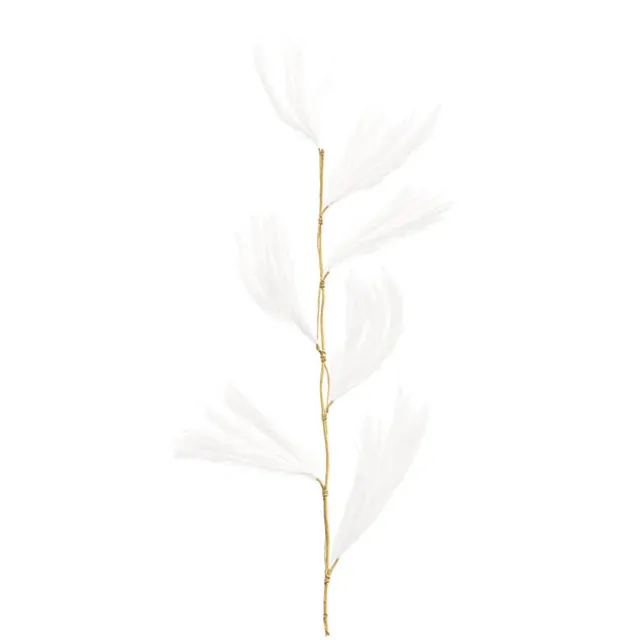 Artificial Bulrush Garland Off White (150cmL)
