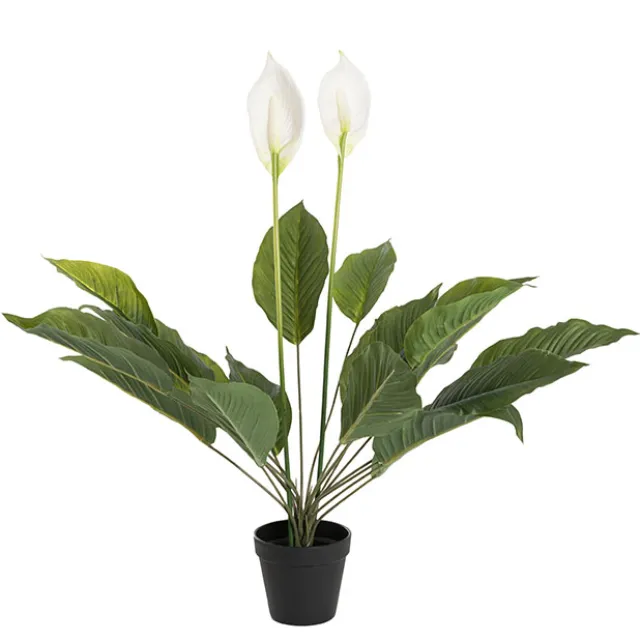 Artificial Spathiphyllum Potted Plant Real Touch (76cmH)
