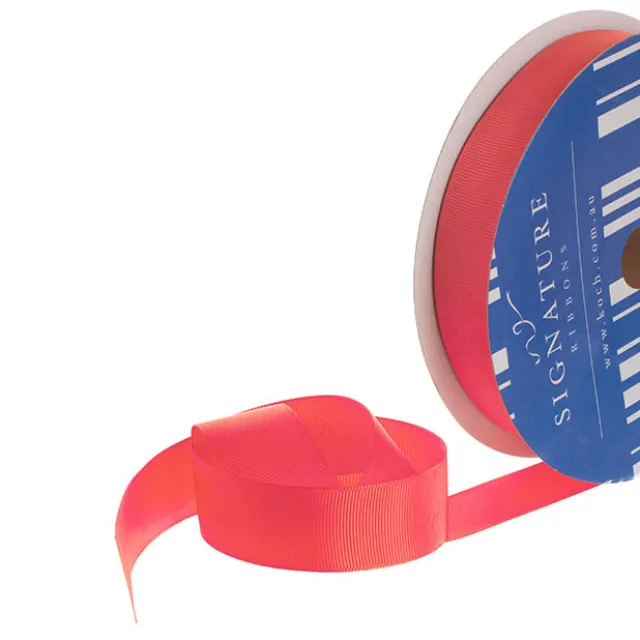 Bulk Grosgrain Ribbon Plain Watermelon (25mmx50m)