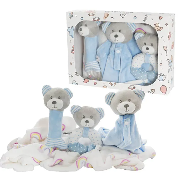 Baby Gift Pack Bear Accessories And Blanket Baby Blue