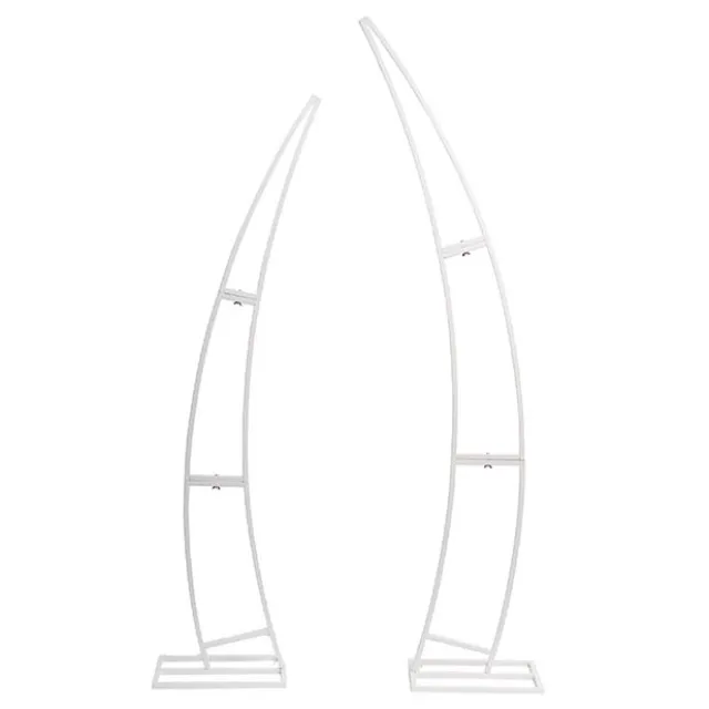 Backdrop Curved Metal Arch Frame Set 2 White (175cmH&200cmH)