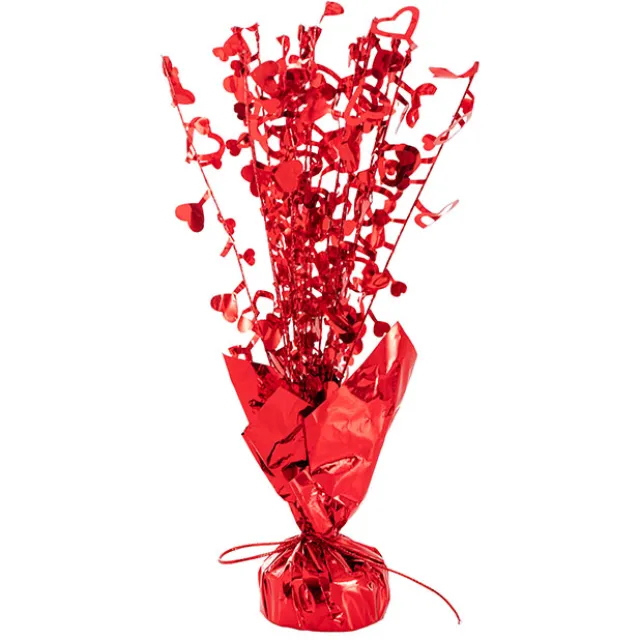 Balloon Weight Bursting Hearts Red (30cmH)