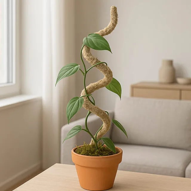 Bendable Preserved Sphagnum Moss Pole Pack 2 Beige (91.5cmH)