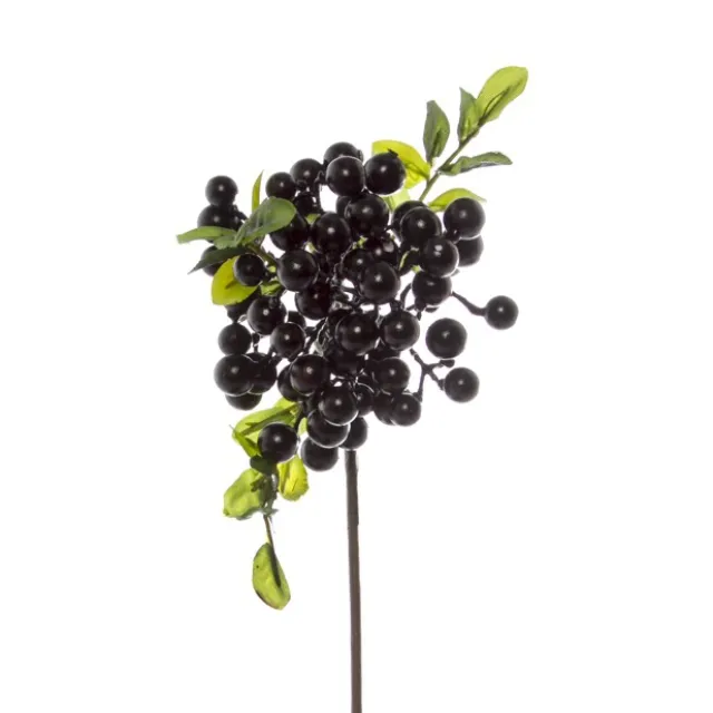 Berry Cluster Spray Black (35cmH)
