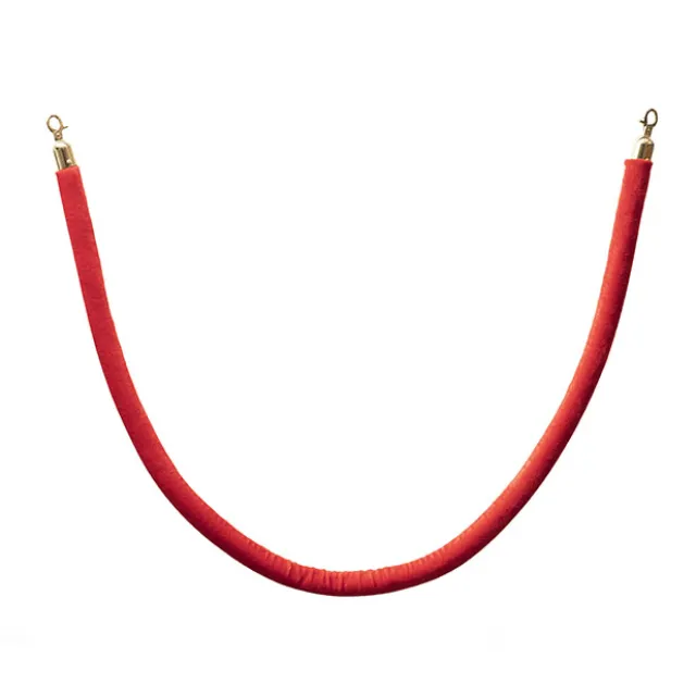 Bollard Post Rope Barrier Red & Gold (3cmDx150cmL)