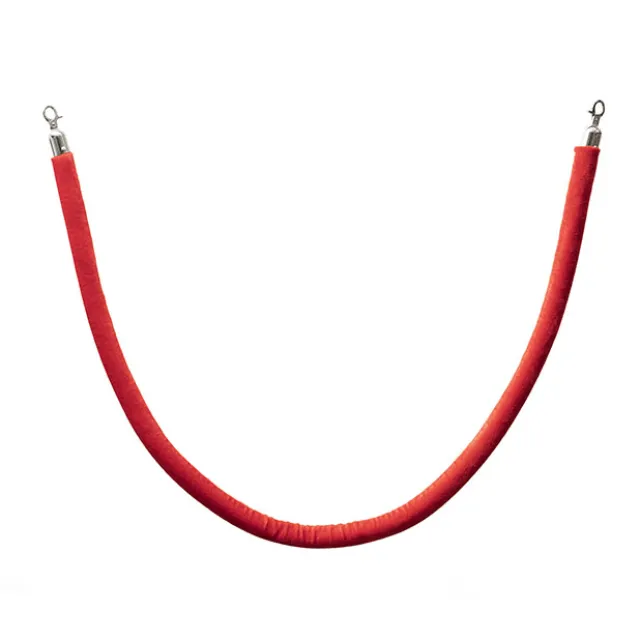 Bollard Post Rope Barrier Red & Silver (3cmDx150cmL)