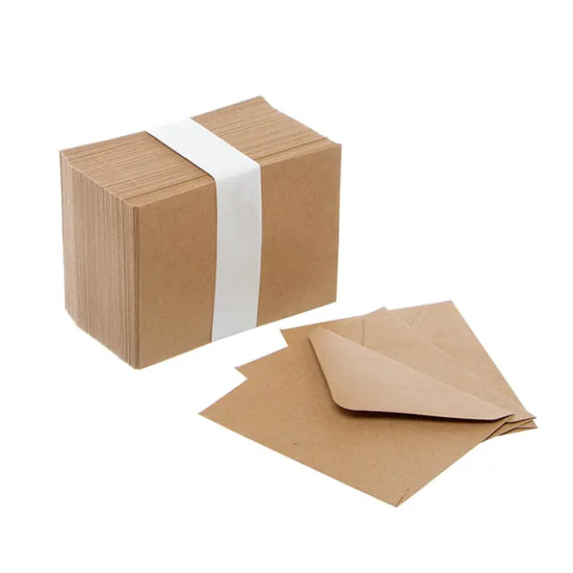 Brown Kraft Envelopes Lick & Stick (85x110mm) Pack 500