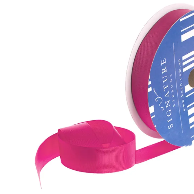 Bulk Grosgrain Ribbon Plain Hot Pink (25mmx50m)
