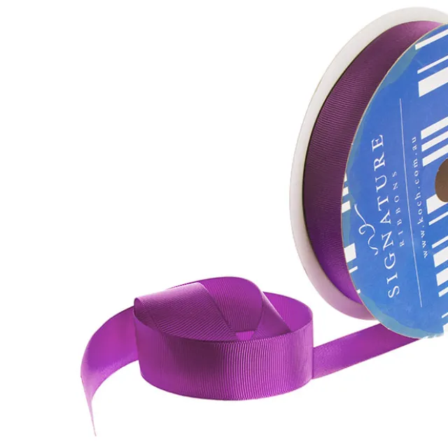 Bulk Grosgrain Ribbon Plain Purple (25mmx50m)