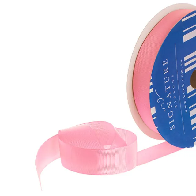 Bulk Grosgrain Ribbon Plain Medium Pink (25mmx50m)