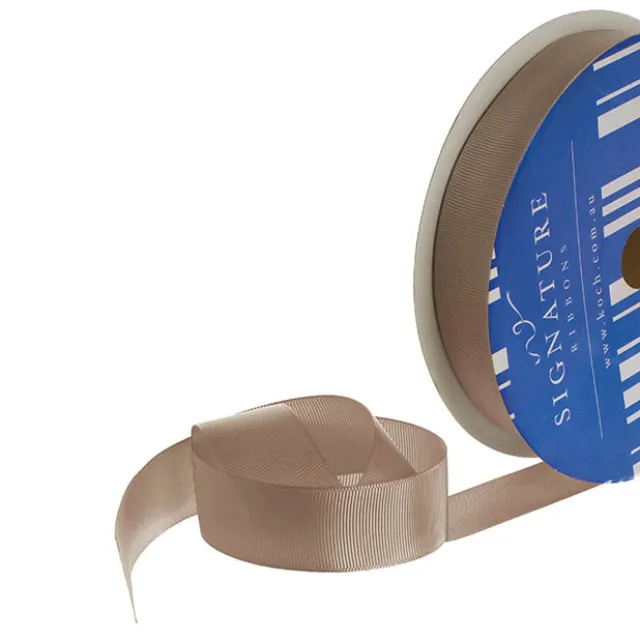 Bulk Grosgrain Ribbon Plain Latte (25mmx50m)
