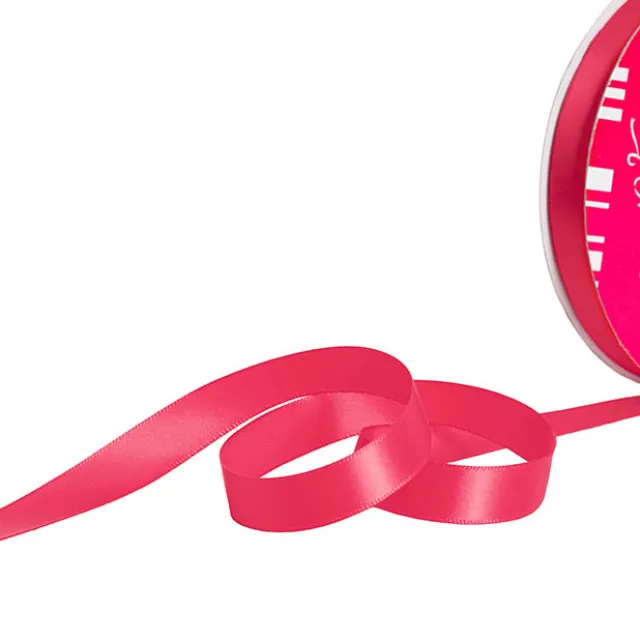 Bulk Ribbon Single Face Satin Hot Pink (15mmx50m)