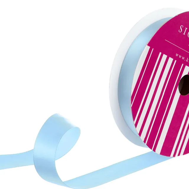 Bulk Ribbon Single Face Satin Baby Blue (25mmx50m)