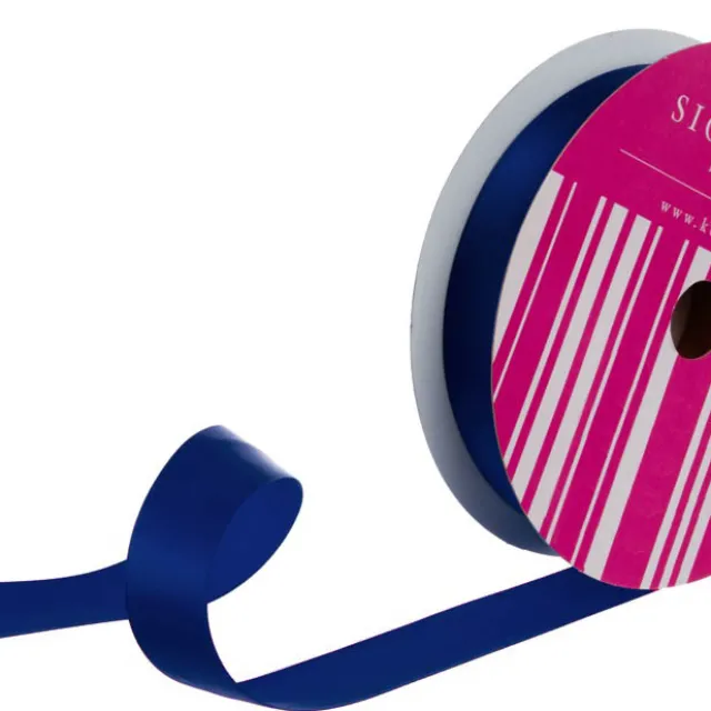 Bulk Ribbon Single Face Satin Navy (25mmx50m)