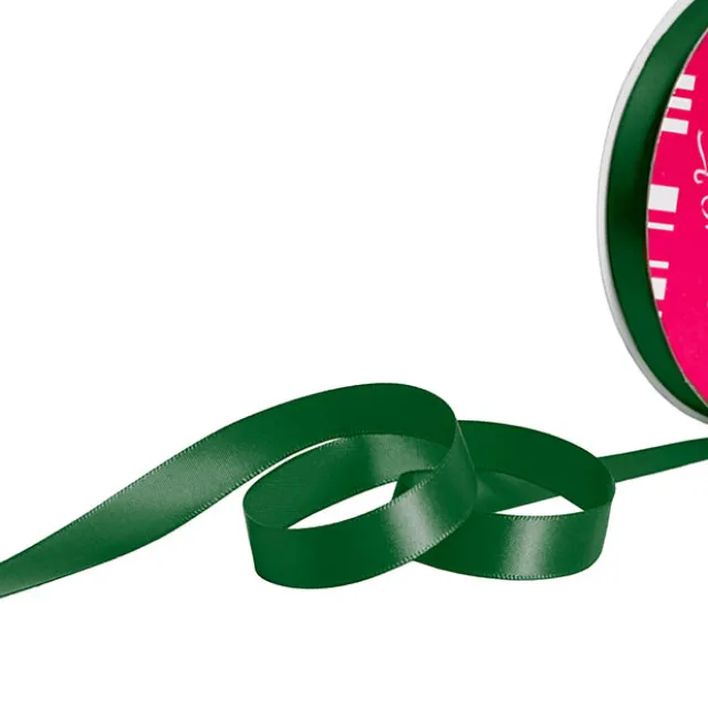 Bulk Ribbon Single Face Satin Hunter Green (15mmx50m)