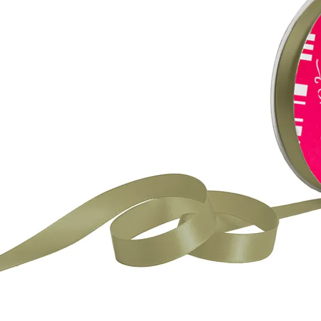 Bulk Ribbon Single Face Satin Sage (15mmx50m)