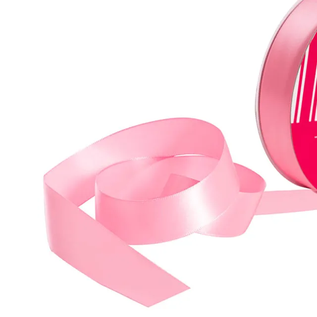 Bulk Ribbon Single Face Satin Mid Pink (25mmx50m)