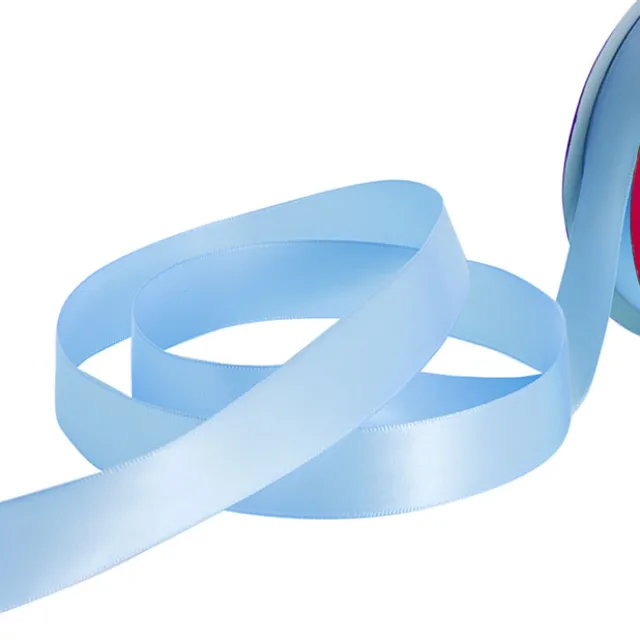 Bulk Ribbon Single Face Satin Sky Blue (25mmx50m)