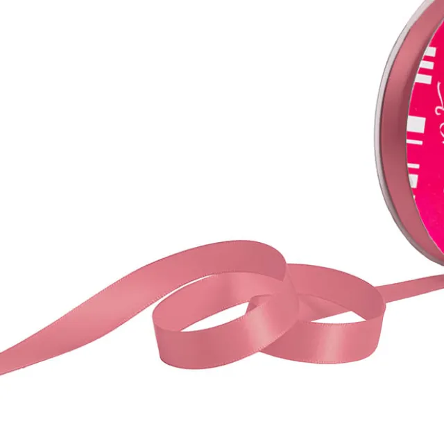 Bulk Ribbon Single Face Satin Dusty Pink (15mmx50m)